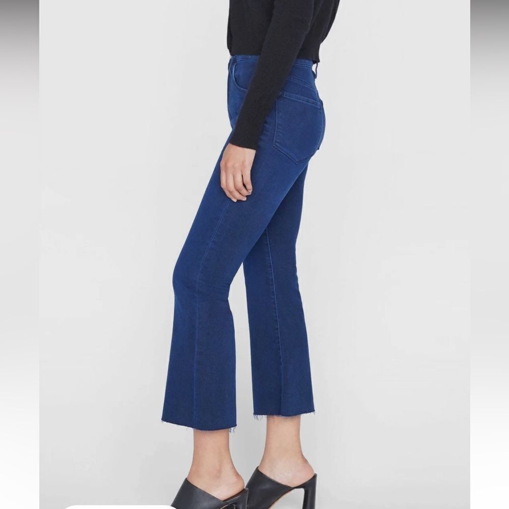 New Frame Denim Le Crop Flare Raw After Jean In Fiona Size 26 - Picture 13 of 16